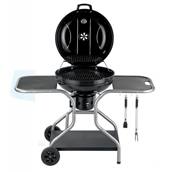 Barbecue bois ou charbon avec couvercle et 3 servantes ABATE