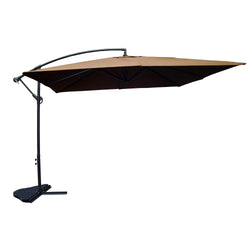 Parasol déporté carré 3x3m chocolat DAVAGNA