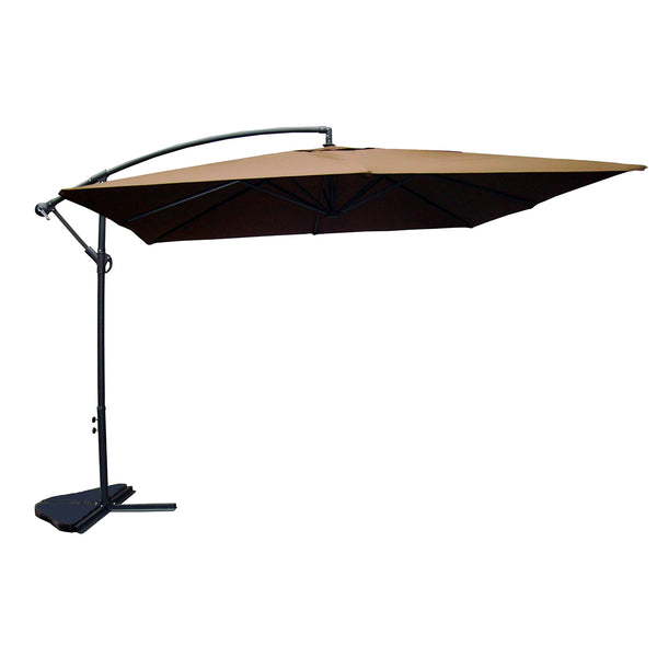 Parasol déporté carré 3x3m chocolat DAVAGNA