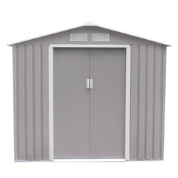 Abri de jardin 2,71 m² en acier anti-corrosion gris BOLTON