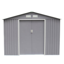 Abri de jardin 7,06 m² en acier anti-corrosion gris BOLTON