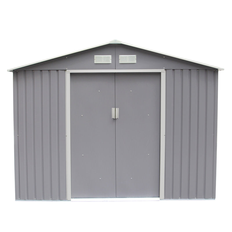 Abri de jardin 7,06 m² en acier anti-corrosion gris BOLTON