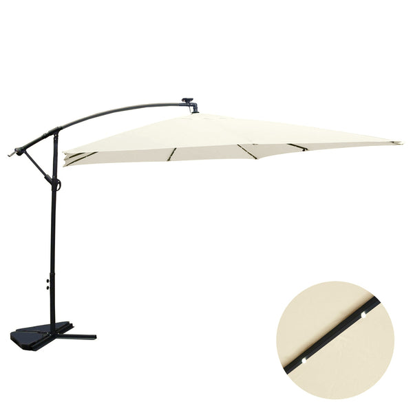 Parasol déporté et rotatif 3 x 4 m chocolat NAVIA