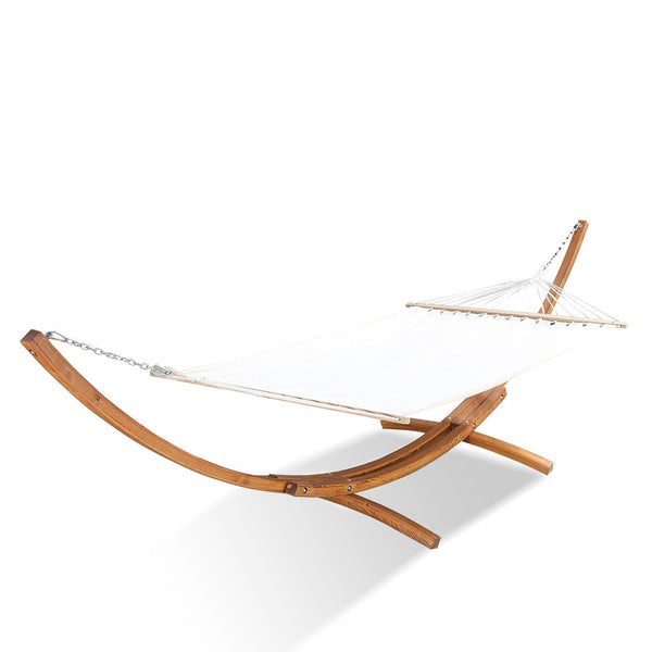 Hamac sur support 3,15 m en bois écru ARYN