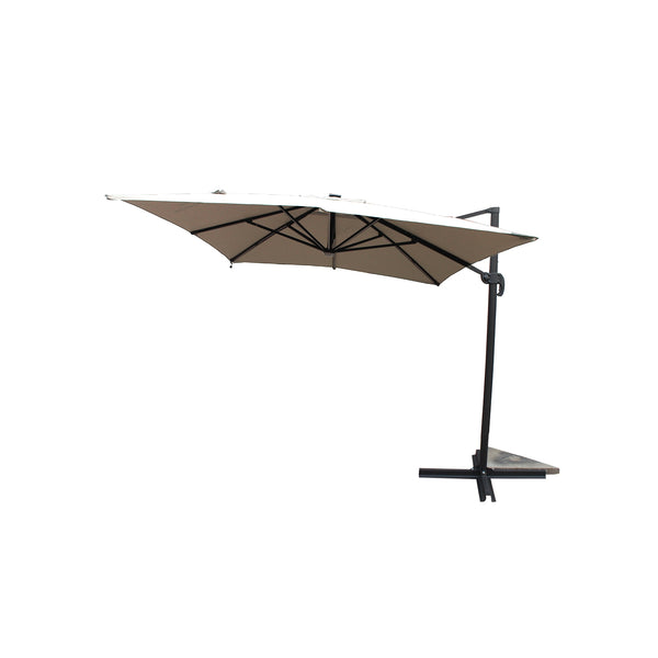 Parasol LED 3 x 4 m écru VALIANO