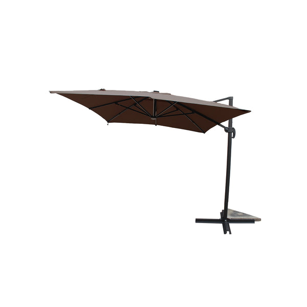 Parasol LED 3 x 4 m chocolat VALIANO