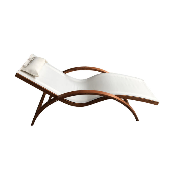 Transat en bois beige SEGA