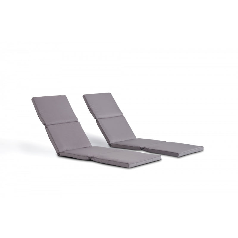 Lot de 2 coussins pour transat gris CAPRI