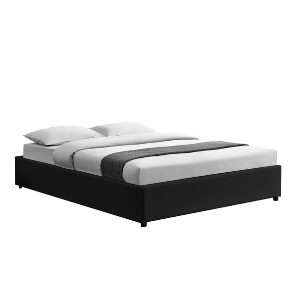 Structure de lit avec coffre 140 x 190 cm noir SALAMANQUE
