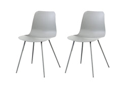Lot de 2 chaises design blanches RIBONA