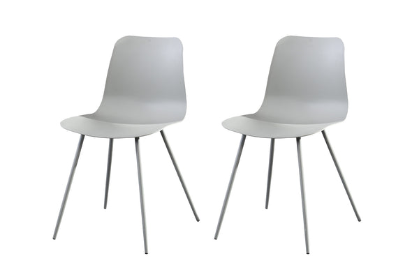 Lot de 2 chaises design blanches RIBONA