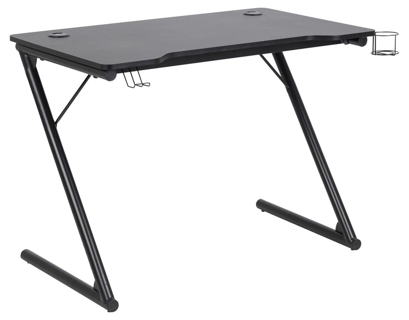 Bureau de gaming noir en composite bois GAMER