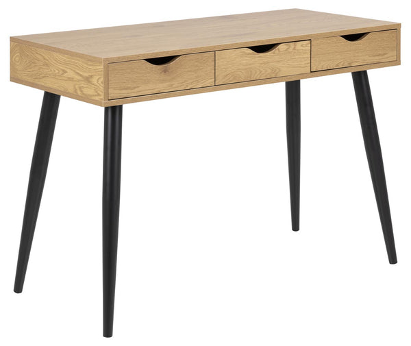 Bureau scandinave avec tiroirs noir SANDY