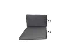 Housses de coussins gris pour REGINA et ABASA 6 places
