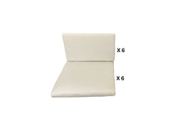 Housses de coussins blanc pour REGINA et ABASA 6 places