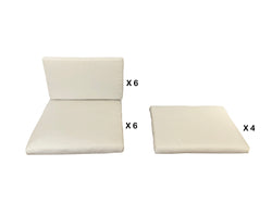 Housses de coussins blanc pour REGINA et ABASA 10 places