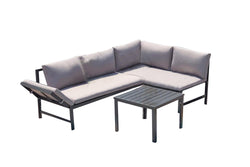 Salon de jardin bas 4 places canapé inclinable TEHURA