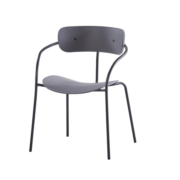 Lot de 2 chaises design gris foncé LOS ANGELES
