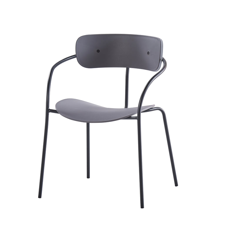 Lot de 2 chaises design gris foncé LOS ANGELES