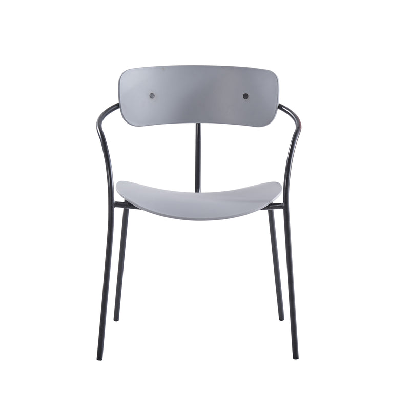 Lot de 2 chaises design gris clair LOS ANGELES