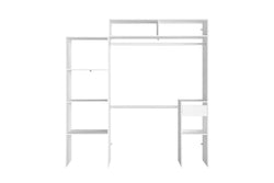 Dressing blanc extensible avec penderie, étagères et tiroirs MATIGNON