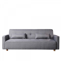 Canapé convertible 3 places en tissu gris  VARBERG
