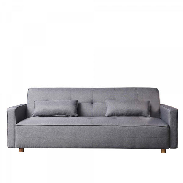 Canapé convertible 3 places en tissu gris  VARBERG