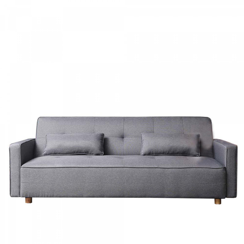 Canapé convertible 3 places en tissu gris  VARBERG