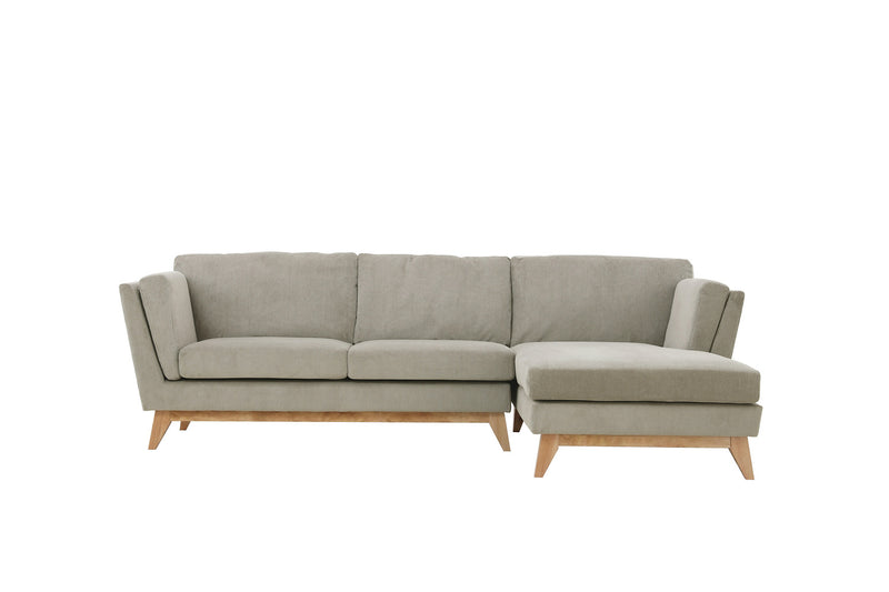 Canapé scandinave 3 places velours côtelé gris  OSBY