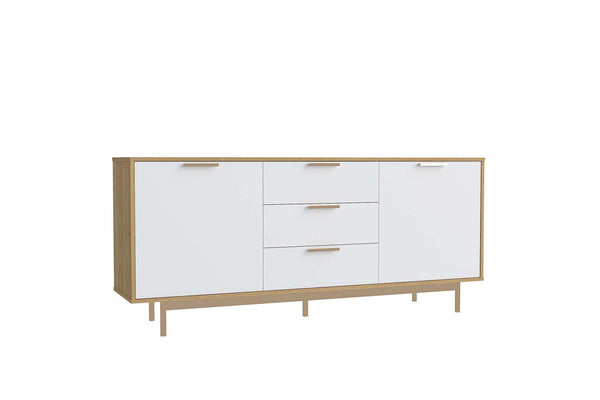 Buffet scandinave blanc et bois naturel TIFANY