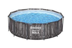 Piscine tubulaire hors sol ronde gris 3,66 x 1 m KAILA