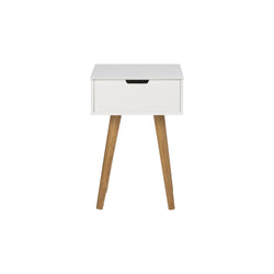LOKI Table de chevet scandinave blanc