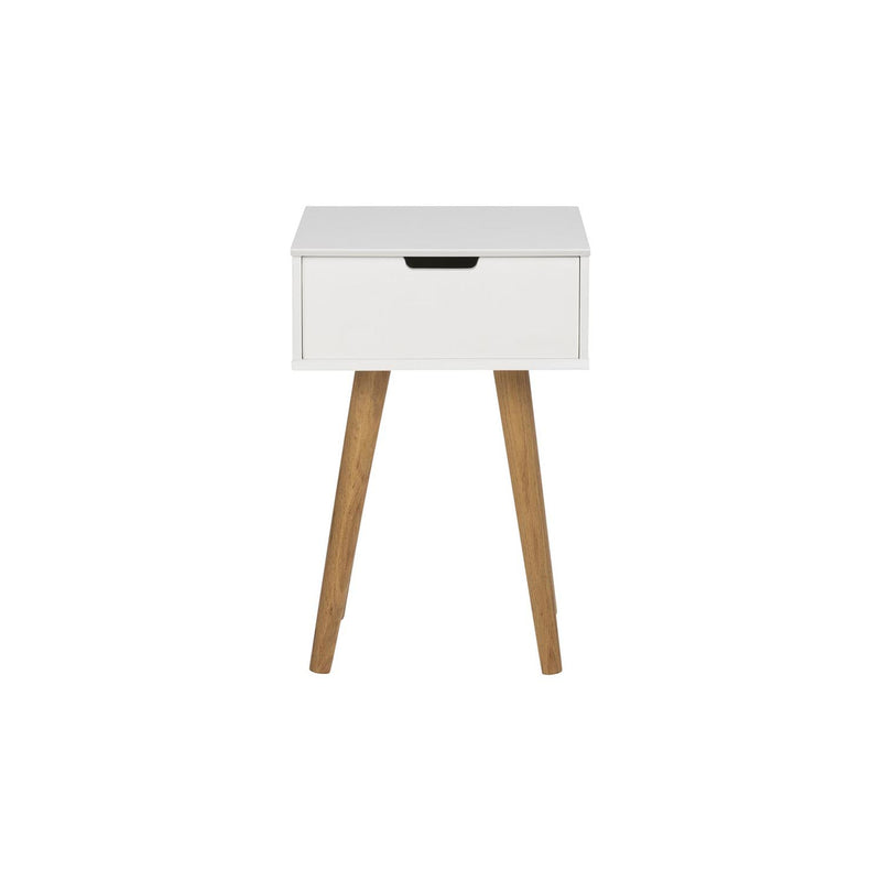 LOKI Table de chevet scandinave blanc
