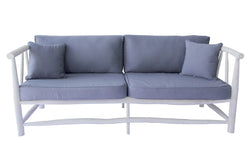 Fauteuil 3 personnes en teck naturel avec coussin OMAHA