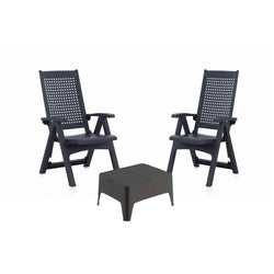 Table alaska et 2 fauteuils multipositions JUNTO
