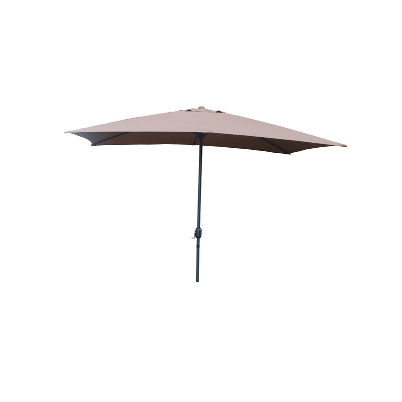 Parasol droit rectangulaire 3 x 2 m chocolat LIGURIA