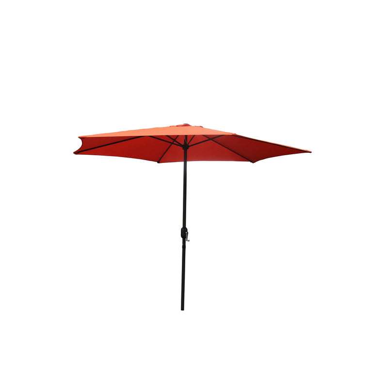 Parasol droit rond Ø 3 m terracotta PORTO