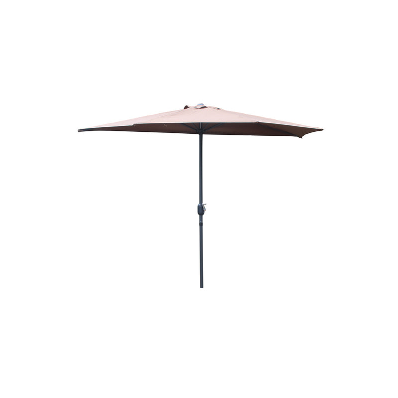 Demi parasol de balcon chocolat SYRACUSE