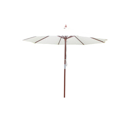 Parasol en bois rond Ø 2,7 m toile écru CASERTE