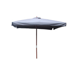 Parasol carré en bois 3 x 3 m gris ULFI