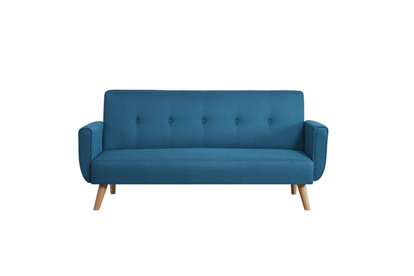 Canapé scandinave convertible 3 places en tissu bleu canard OLIVER