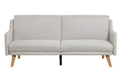 Canapé scandinave convertible 3 places en tissu gris clair ROUEN