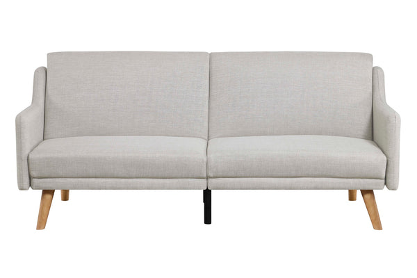 Canapé scandinave convertible 3 places en tissu gris clair ROUEN