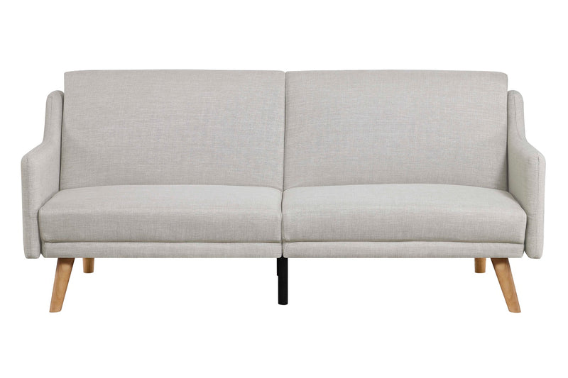 Canapé scandinave convertible 3 places en tissu gris clair ROUEN