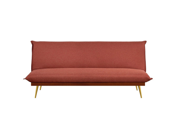 Banquette clic clac 3 places en tissu rose framboise SAMUEL