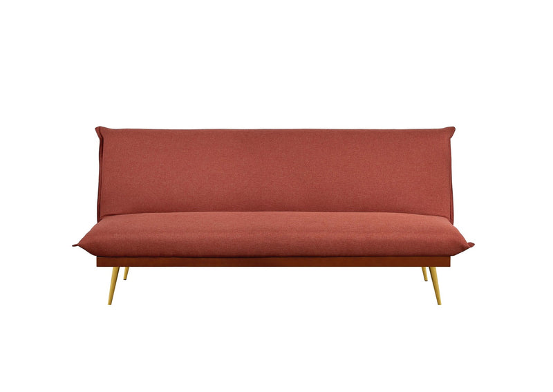Banquette clic clac 3 places en tissu rose framboise SAMUEL