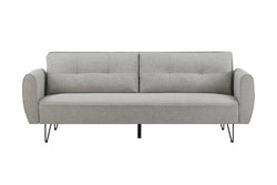 Canapé design convertible 3 places en tissu gris clair NASHVILLE