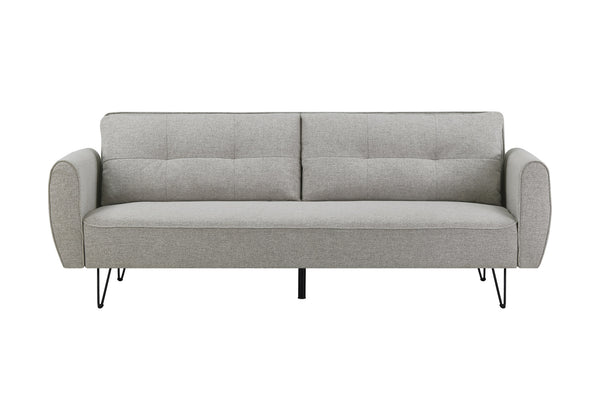 Canapé design convertible 3 places en tissu gris clair NASHVILLE