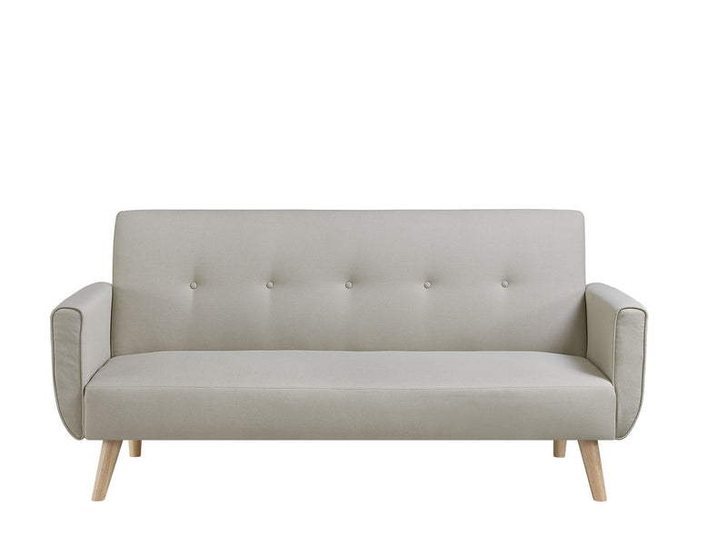 Canapé scandinave convertible 3 places en tissu beige NAKSKOV