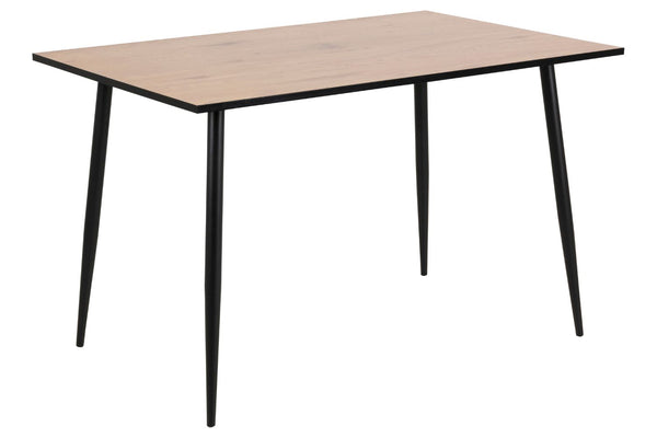 Table à manger 4 personnes bois et noir 120cm ALMA
